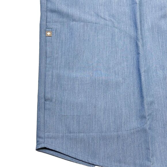 Figs Rafaela Scrub Shirt Top Womens Size XXL 2XL Blue Modern PO 1299 NEW - Picture 7 of 11